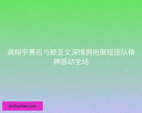 龚翔宇赛后与赖亚文深情拥抱展现团队精神感动全场
